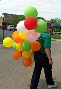 Always have lots of balloons for a Family event.