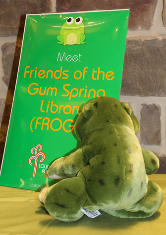 non-profit support group for the new Gum Spring Library known as the FROGS - the Friends of the Gum Spring Library.